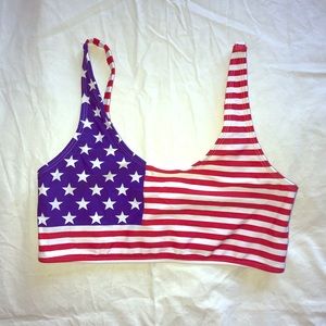 American Flag Bathing Suit Top